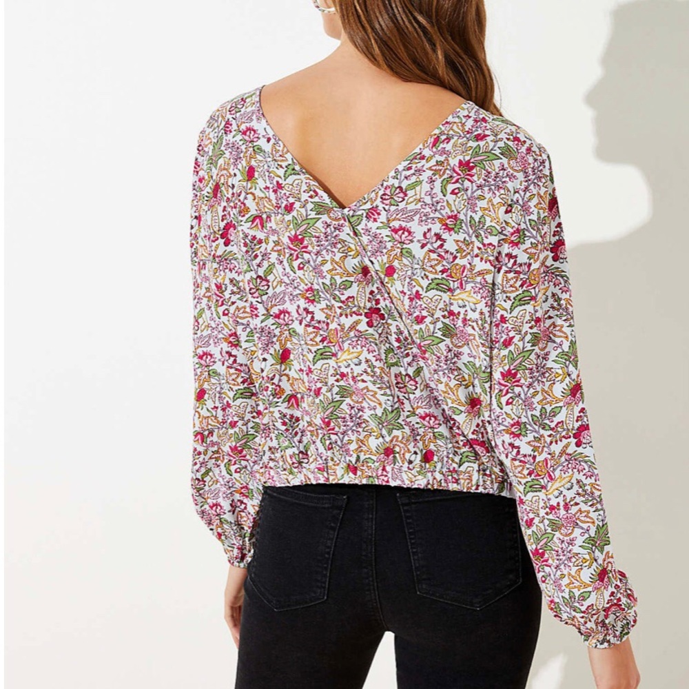 LOFT | Wrap Back Cropped Top - Picture 2 of 3